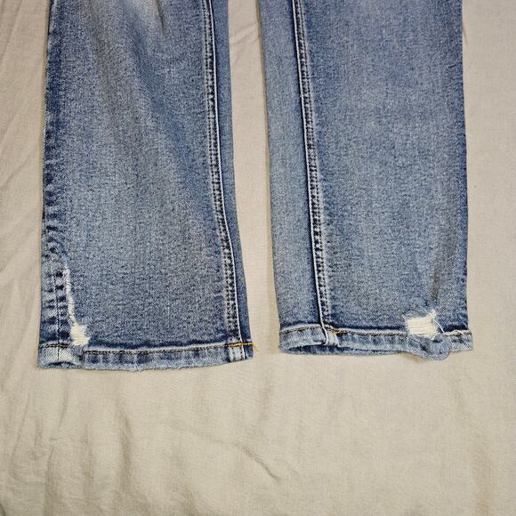 Kancan Stonewash Distressed Tapered Skinny Size 32 Stretchy, Waist from 18-20 - Picture 10 of 14